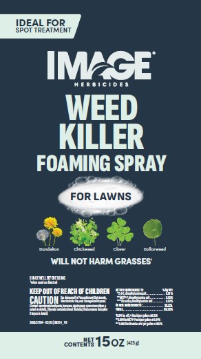 Image Herbicides Weed Killer Foaming Spray For Lawns Label